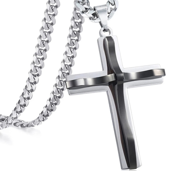 Accessories New Silver Tone Cross Pendant Chain Necklace Poshmark